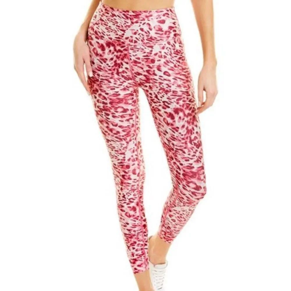 Good American Power Core Pink Leopard Leggings Size Small/1
